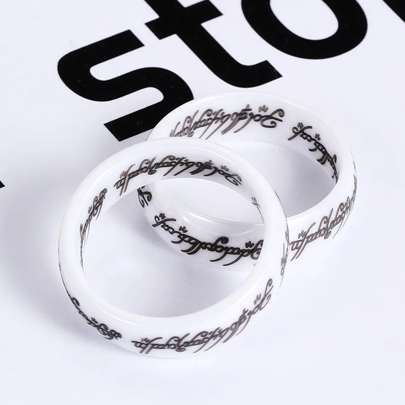 Новое поступление Классическое белое керамическое кольцо обручальное Модные