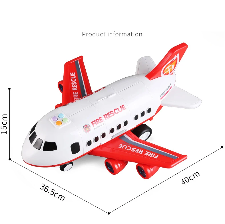 

Large Size Toy Car for boys Music Story Simulation Track Inertia Aircraft Passenger Airplane Model Kids Airliner Gift