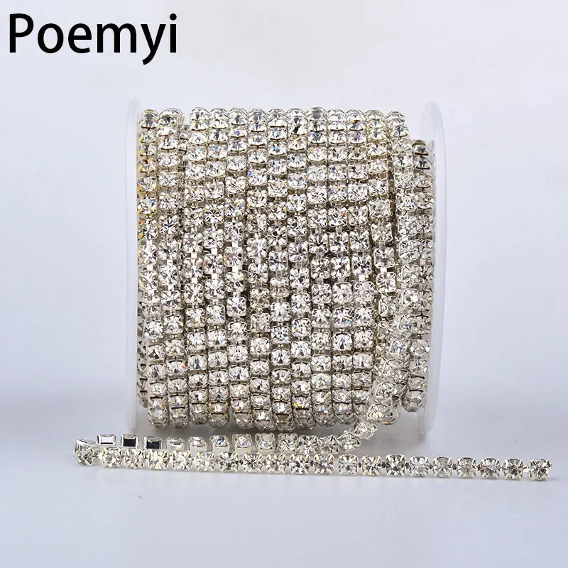 Лента Стразы с белыми кристаллами лента для украшения платьев обуви | Дом и сад