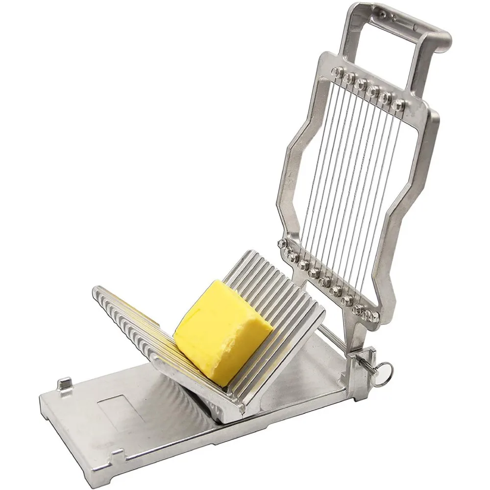 

1cm and 2cm Cheese Slicer Stainless Steel Butter Slicer Machine Wire Cutter Board Kitchen Cooking Tool Making Dessert Blade