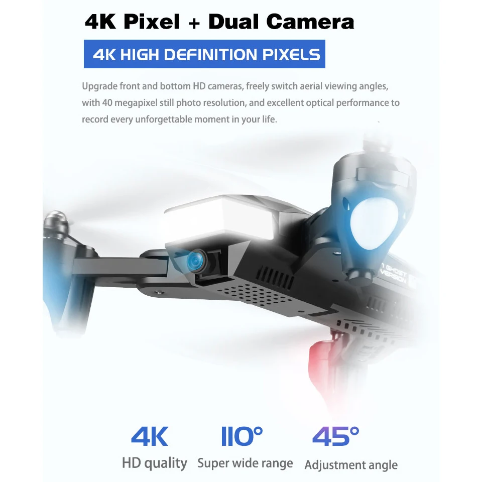 C53 5G GPS WiFi FPV RC Дрон с двойной камерой 4K HD Follow Me оптический поток складной