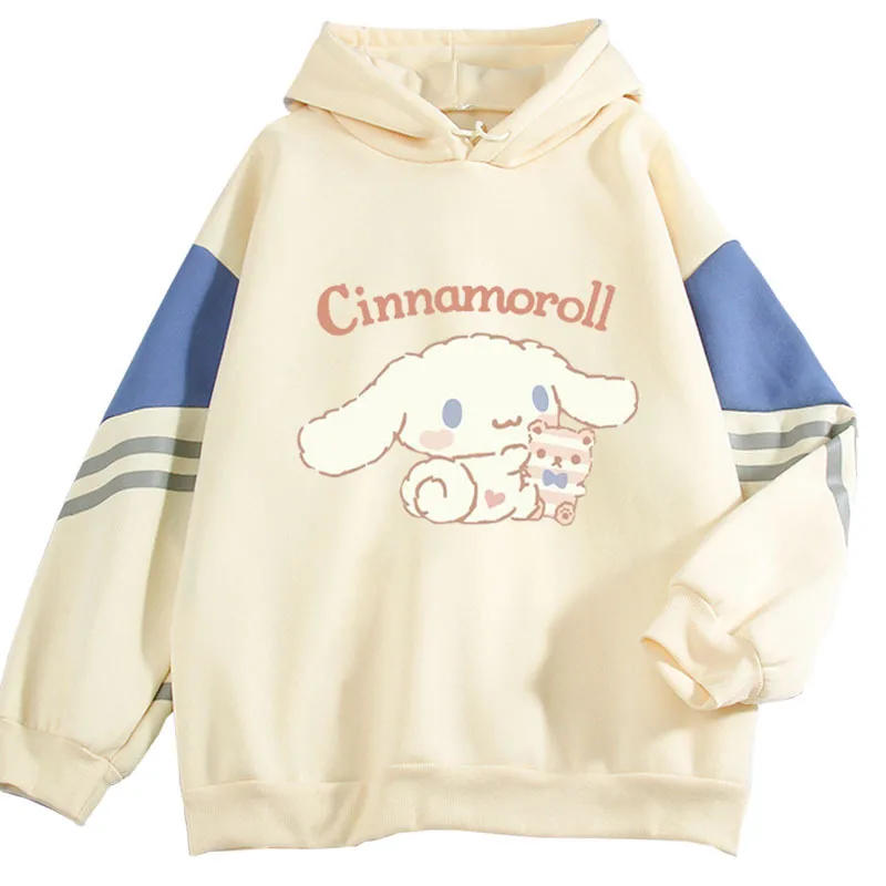 

Толстовка с капюшоном для мужчин и женщин, милый контрастный бархатный свитшот в стиле аниме, уличная одежда в стиле Харадзюку, большие разм...