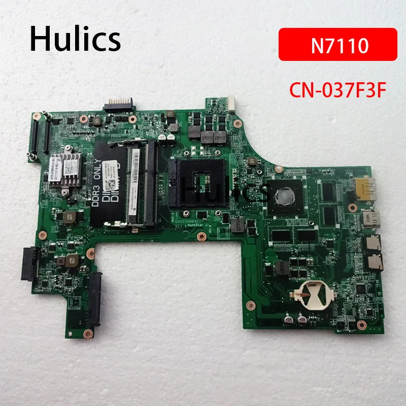 Материнская плата Hulics оригинальная 037F3F для ноутбука DELL Inspiron 17R N7110 материнская CN