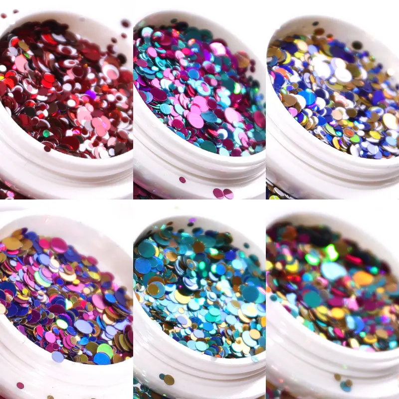 6 коробок/набор блестящая пудра в горошек | Красота и здоровье