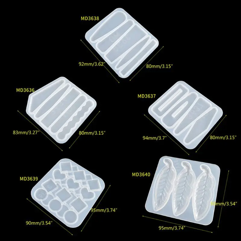 

10Pcs DIY Hair Pin Casting Mold Set Barrettes Acrylic Hair Clip Silicone Molds 85LF