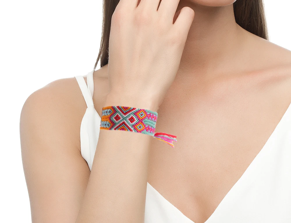 Красивый разноцветный браслет дружбы ручной работы для женщин и мужчин misangas wayuu