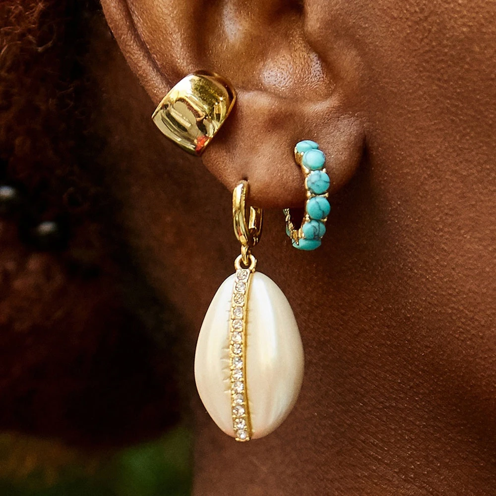 Женские серьги с подвеской в виде ракушки модные ювелирные изделия женские