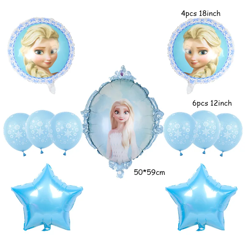 Воздушный шар из алюминиевой фольги в стиле принцессы Эльзы и Олафа Disney