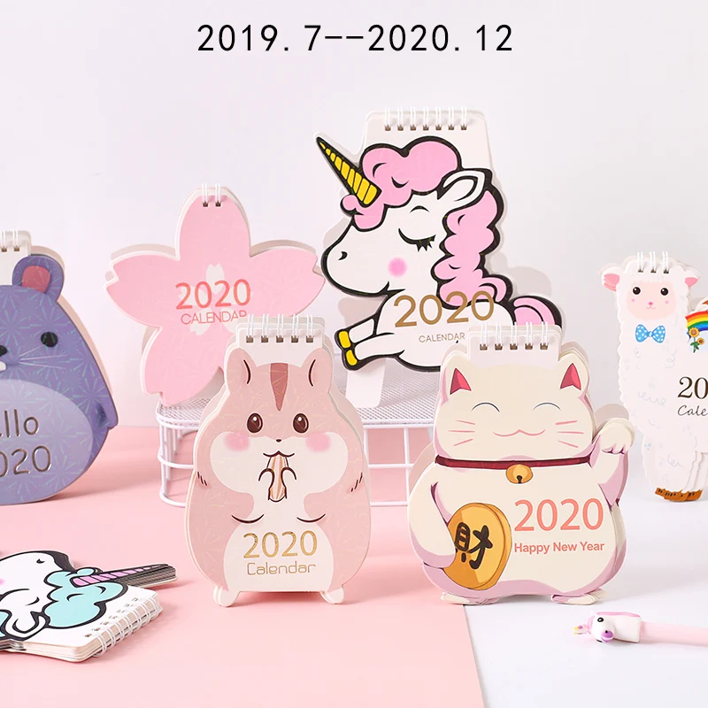 Мультфильм 2020 настольное оформление календарей милая девушка креативный