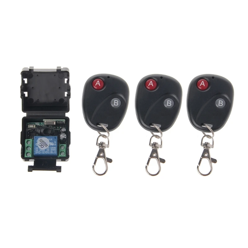 DC 12V 10A 433MHz Wireless RF Relay Remote Control Switch Receiver Transmitter Kit | Электроника