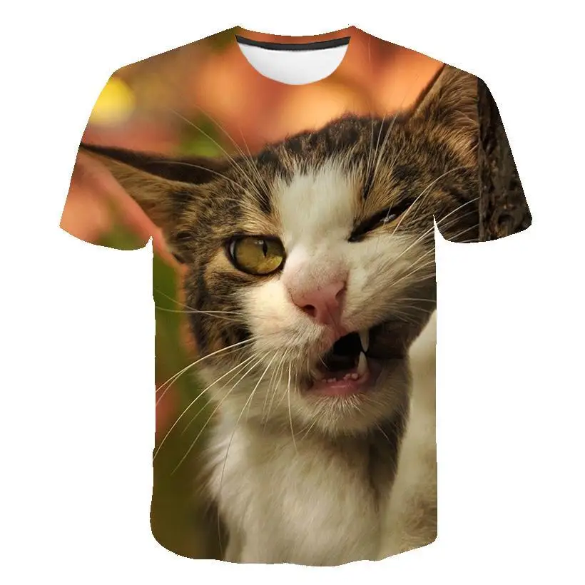 

Summer 3d T Shirt Men Print Animal Men /Women 2020 Newst Kitten Print Funny Cat Short Sleeve Plain T Shirt 3d Design Tshirt Male