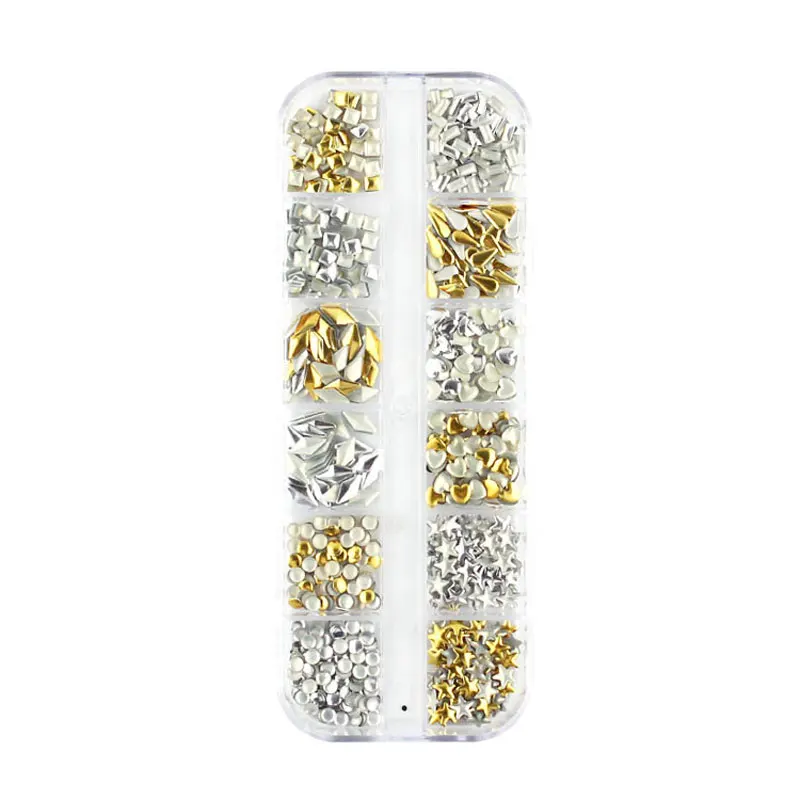 

Nail Mixed Metal Nail Rivet Nail Jewelry Gold And Silver Mixed Nail Boxed