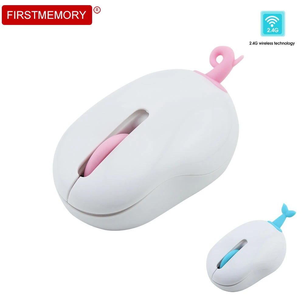 

Беспроводная Бесшумная игровая мини-мышь 2,4 ГГц, милая мультяшная USB-мышь с дельфином, оптическая компьютерная мышь 1200DPI для детей, ПК, ноутбу...