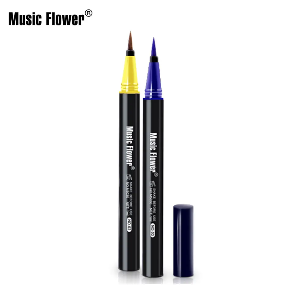 

Music Flower Makeup Colour Eyeliner Pencil Waterproof Pink Blue Green Eye Liner Pen Make up Cosmetics