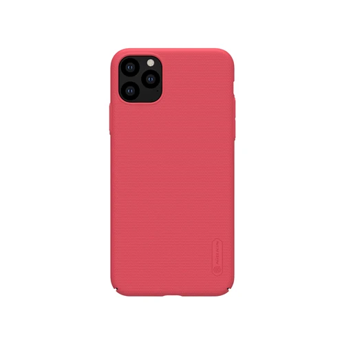 Red Nillkin для iPhone 11 чехол с матовой поверхностью Защита жесткого диска на заднюю панель для iPhone 11 Pro Max w/Подарочный держатель для мобильного телефона - Цвет: Red