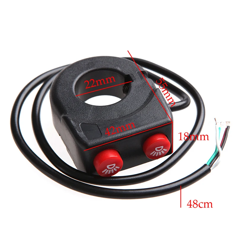 1 шт. пластиковый велосипедный руль выключен Кнопочная головка противотуманный