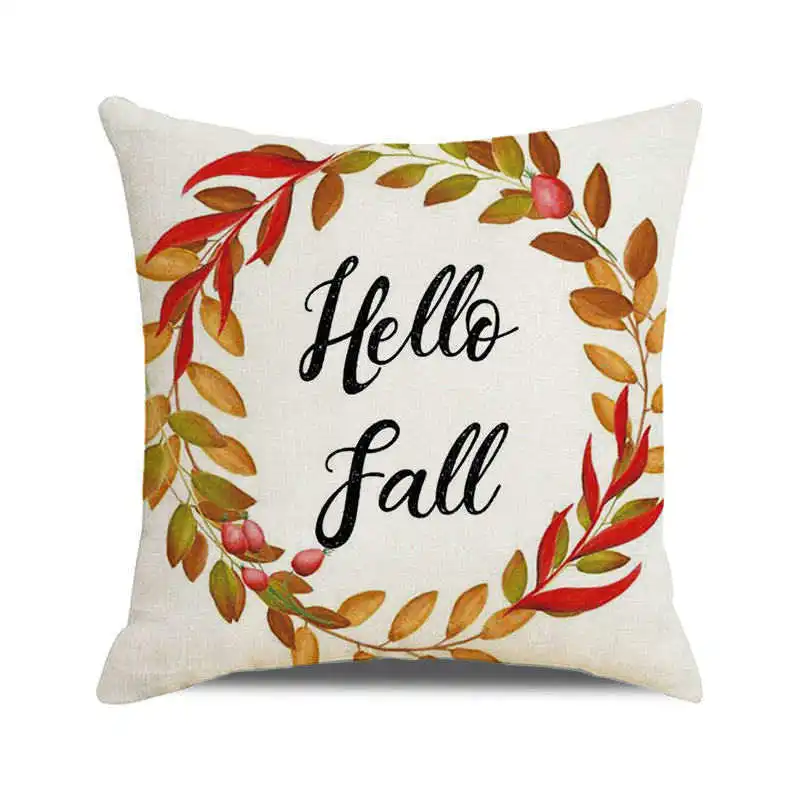 Домашняя мягкая подушка для дивана Hello fall на День Благодарения оптовая продажа