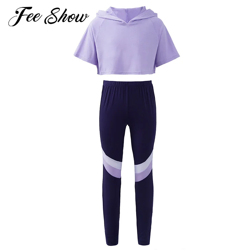 Детский спортивный костюм для девочек толстовка с капюшоном одежда бега