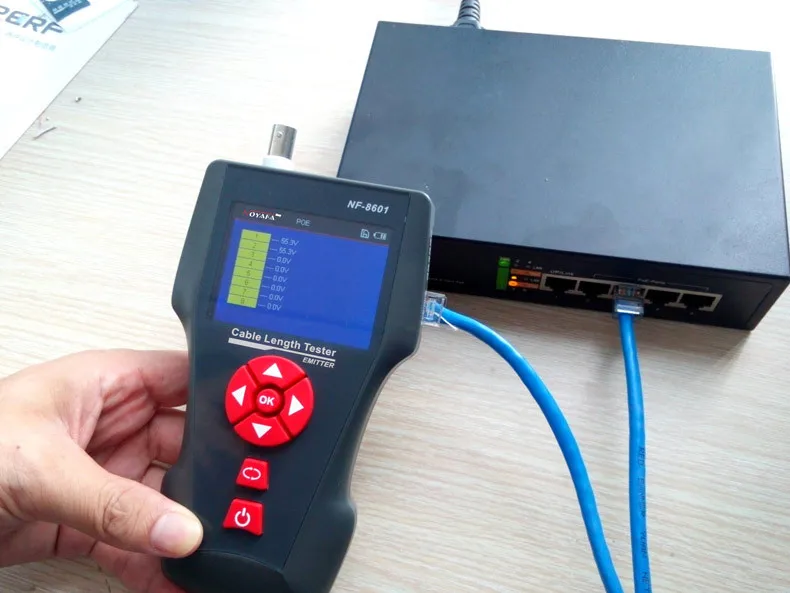 NF-8601 Многофункциональный тестер сетевого кабеля ЖКД тестер длины кабеля тестер точки останова Тестер кабеля проверки телефонного проверки RJ45