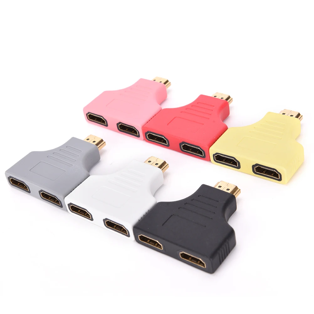 Превосходное качество! Несколько цветов 1080P HDMI порт папа к 2 Женский 1 в Out сплиттер