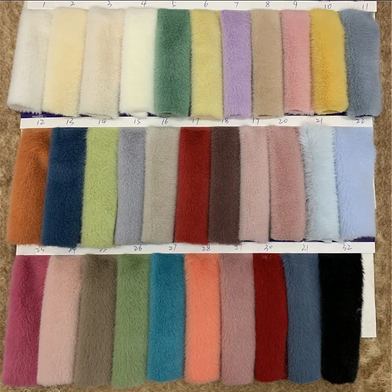 Faux fur 10mm Mink Super Soft High and Low Rabbit Fur Plush Fabric