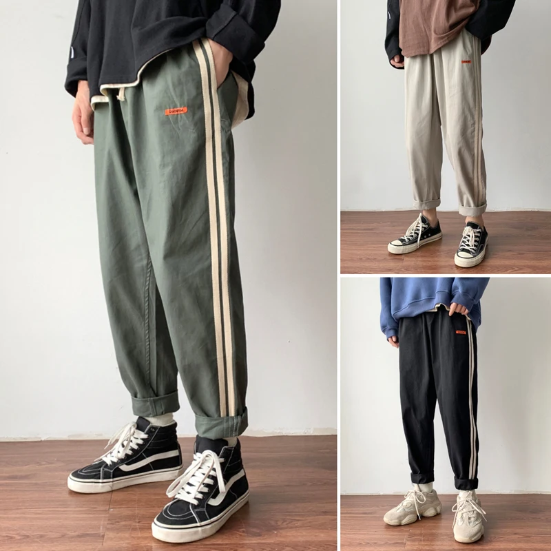 Мужские брюки VOMINT повседневные эластичные хлопковые штаны в стиле преппи для