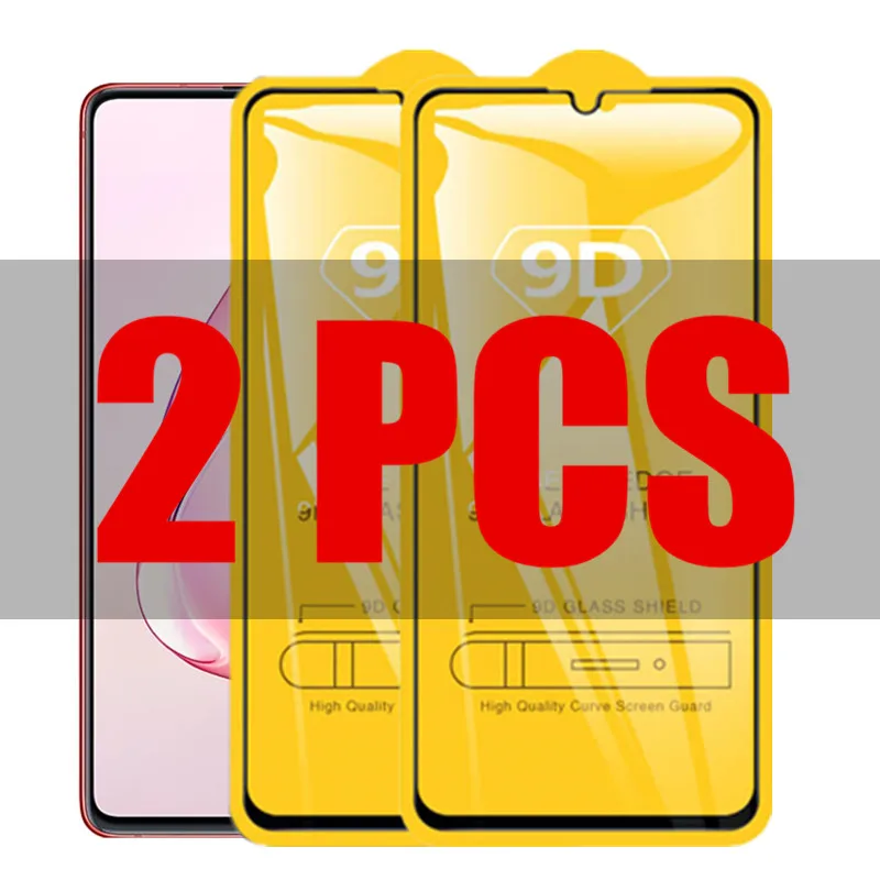 

2Pcs 9D Glass For Samsung Galaxy Note 10 Lite Protective Glass on the For Samsung Note10 lite A81 M60S Screen Protector Film