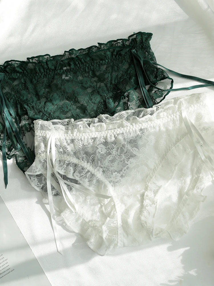 Женские ультратонкие трусики интимные кружевные прозрачные однотонные японские