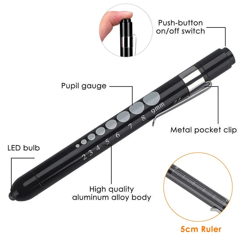 Медицинский фонарь с манометром для учеников светодиодный светодиодная ручка