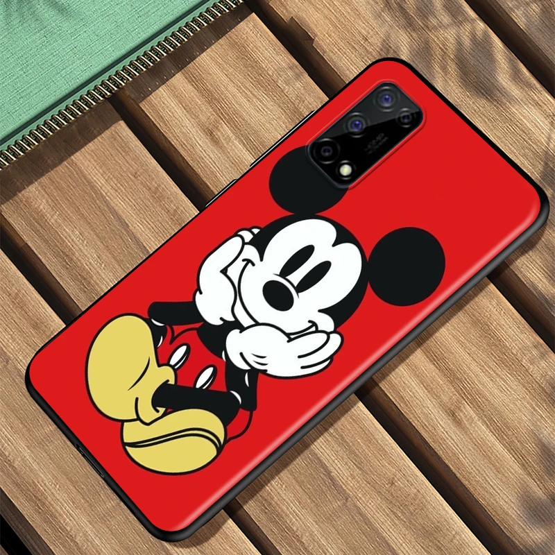 

Disney Cute Mickey Mouse Shockproof Cover For Realme Narzo 10 20 7i 7 6i 6S 6 5i 5S 5 3i 3 2 Global Pro Black Phone Case