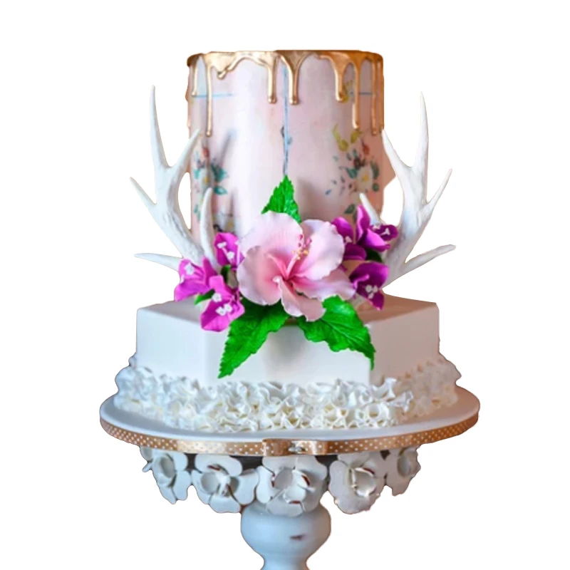 Силиконовые формы Meibum для мастики с изображением рогов лепестков украшения