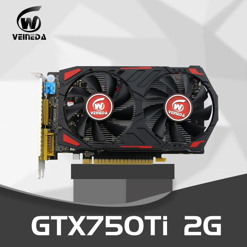 Veineda Графика карт оригинальный GPU GTX750Ti 2 Гб 128Bit GDDR5 видеокарта мгновенно убить R7 350