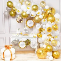 123pcs black white gold balloons garland arch kit for engagement wedding birthday baby shower party decorations new year 2021