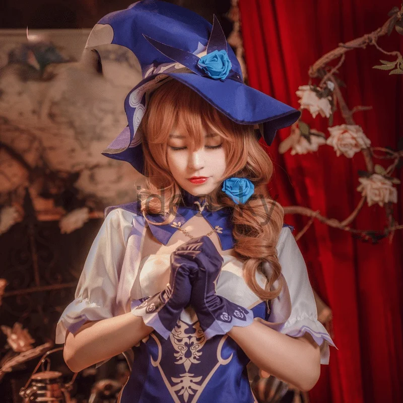 Костюм для косплея Лизы геншина из Ведьмы фиолетовой розы | Тематическая одежда и