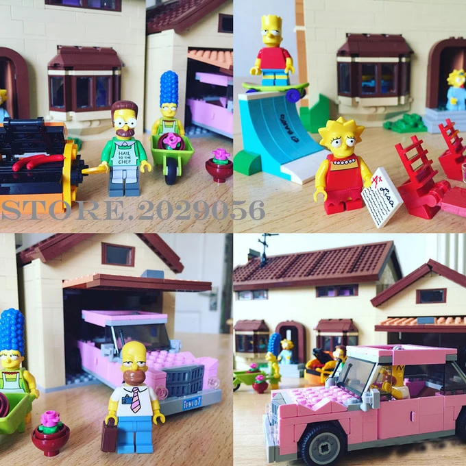 16005 Sim sons Серия S Bart Homer 71006 строительные блоки 2586 шт Кирпичи Игрушки совместимы с bela