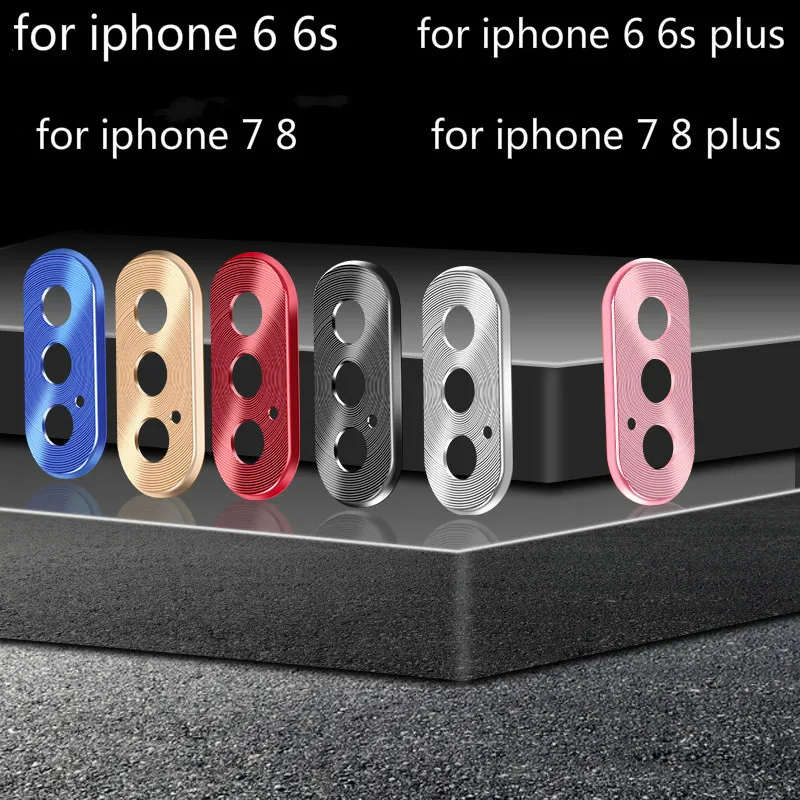 Роскошная защита для объектива камеры алюминиевое кольцо с покрытием iPhone 6s plus 6 7 8