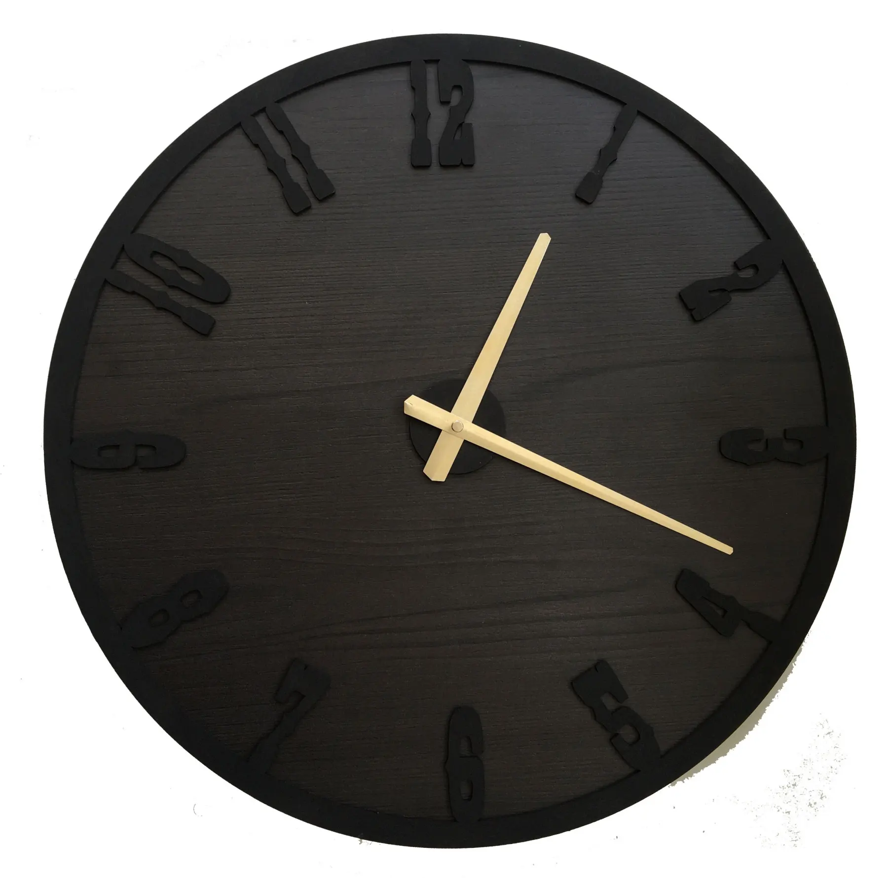 Черные декоративные настенные часы 48 см с северным дизайном|Планировщики| |