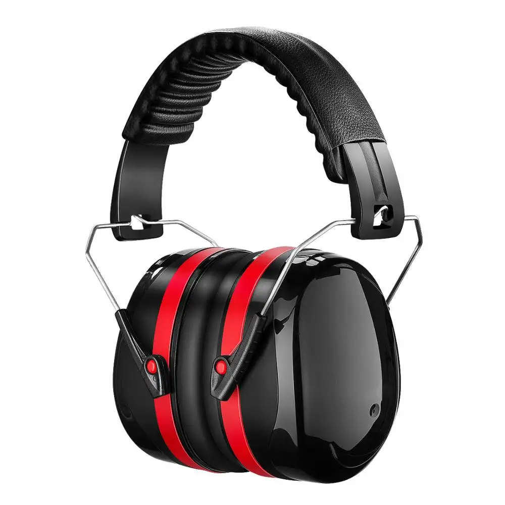 Black with Red Mpow SNR 34dB шумоподавление защитные наушники для ушей Защита слуха мягкая пена с сумкой для переноски для детей и взрослых - Цвет: Black with Red
