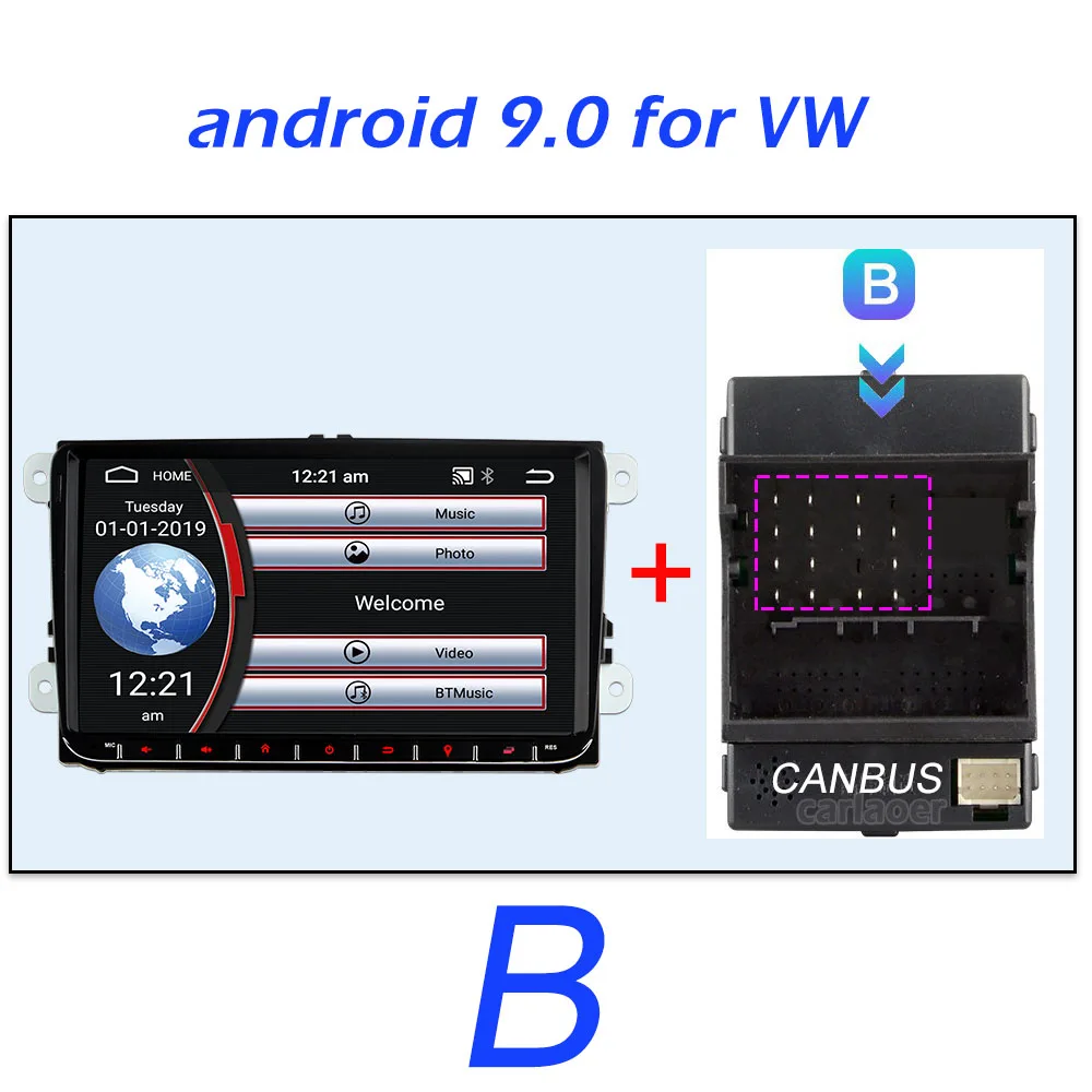 Android 9,0 2Din для VW/Volkswagen/Golf/Polo/Tiguan/Passat/b7/b6/leon/Skoda/Octavia автомобильный Радио gps 2 DIN Автомобильный мультимедийный плеер
