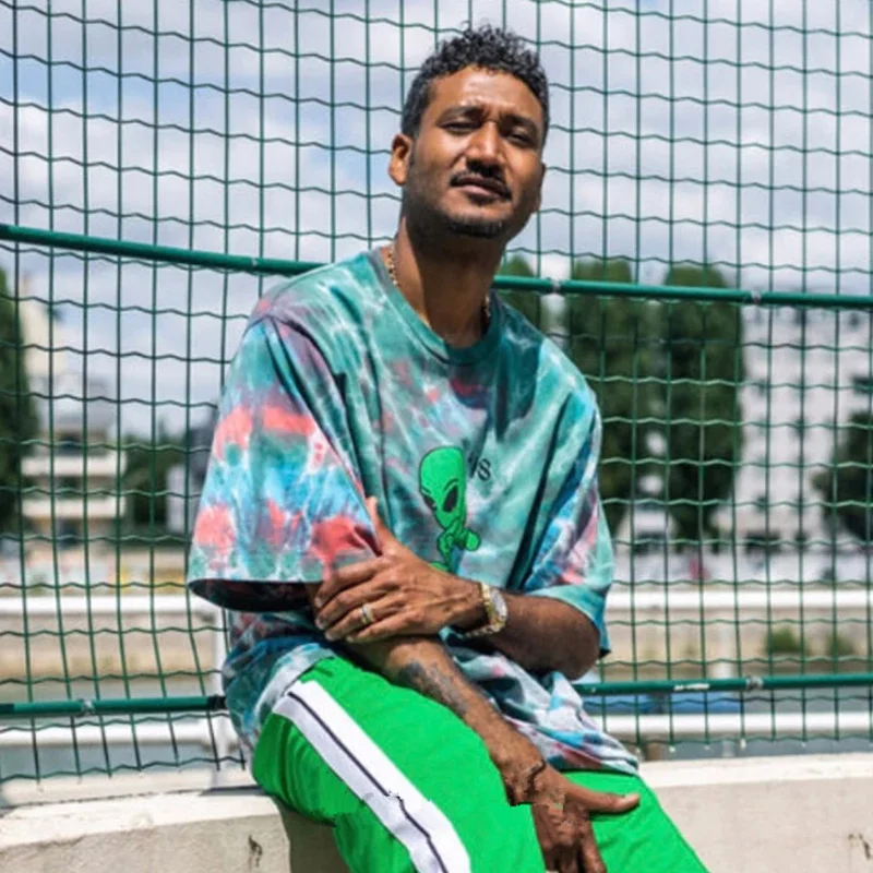Hip-hop Travis Scott Alien Tie Dye Astroworld Tee T Men Women 1:1 high quality High Street TRAVIS SCOTT t-shirts | Мужская одежда