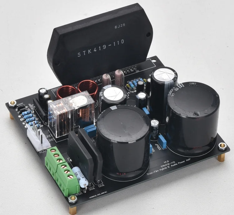 High and Low Voltage Power Supply H Class STK419-110 Thick Film Amplifier Dual 50W HIFI Finished Board | Электроника