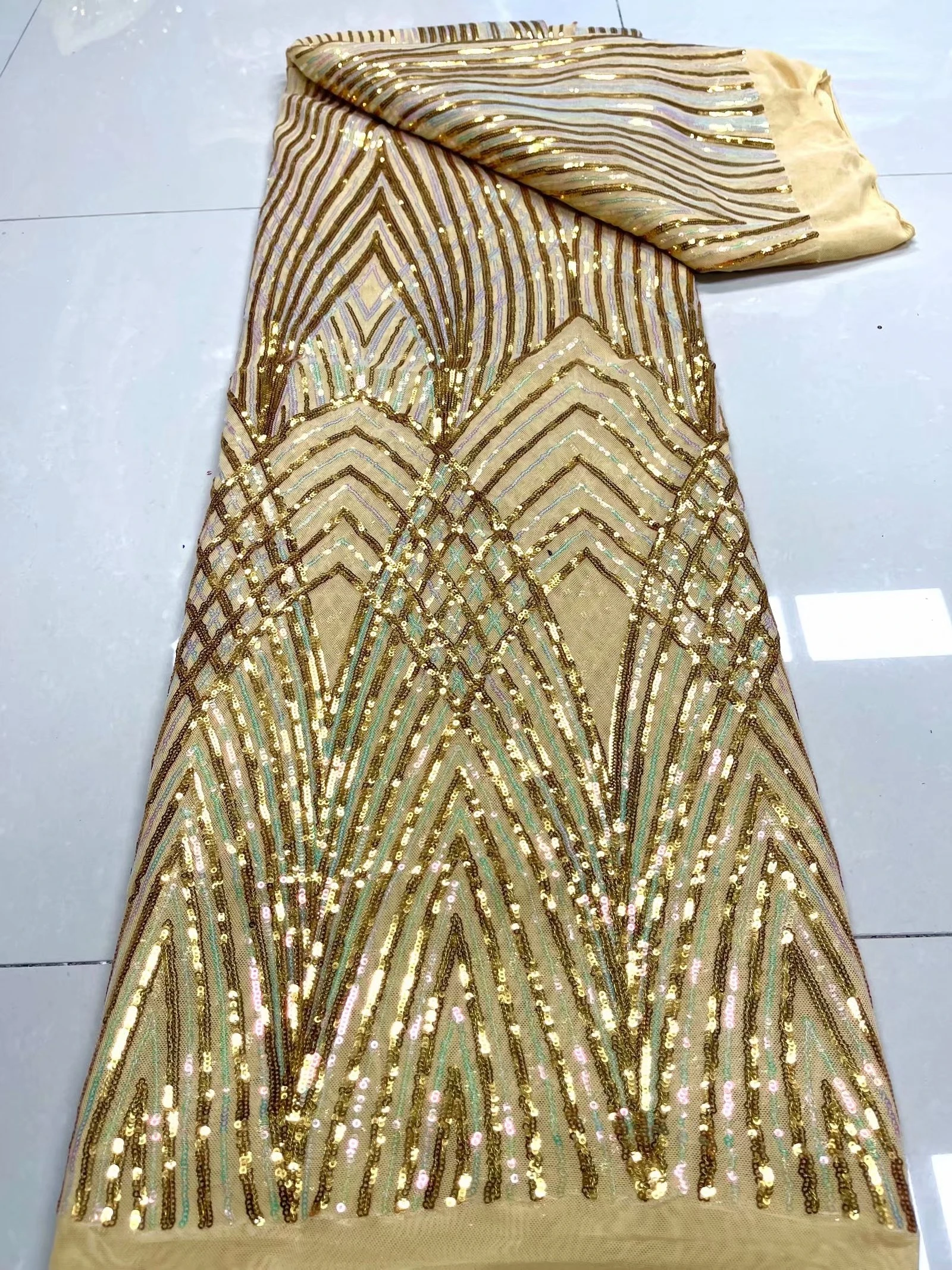 

Золотистая фотография, Гвинея, французская Последняя мода 2022 года, тюль с блестками, швейцарская вуаль, кружево для благородной леди, вечернее Шитье