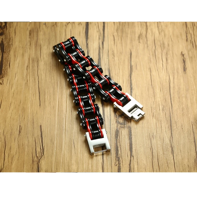 Модные мотоциклетные цепи и велосипедные браслеты 316L нержавеющая сталь