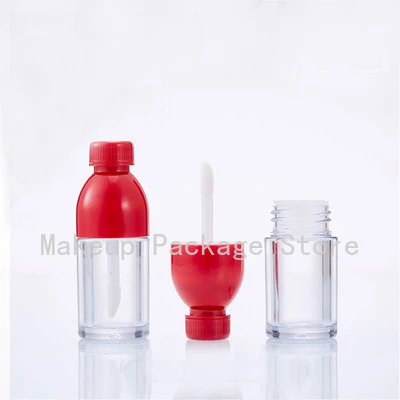 

8ml 50/100pcs Red/Pink Plastic Empty Juice Bottle Lip Gloss Tube,DIY Clear Portable Makeup Tool,Refillable Cosmetics Container