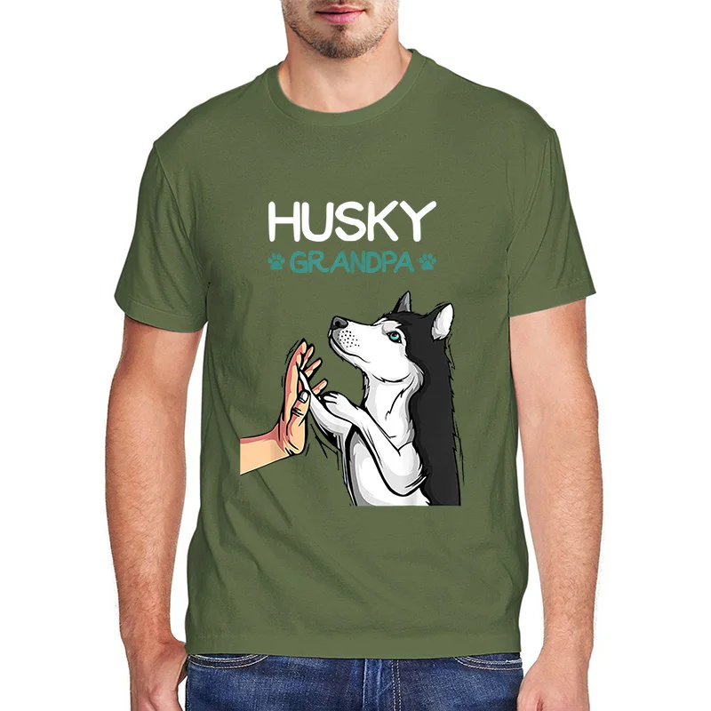 Забавные мужские футболки в стиле ретро с изображением хаски 100% хлопок собака