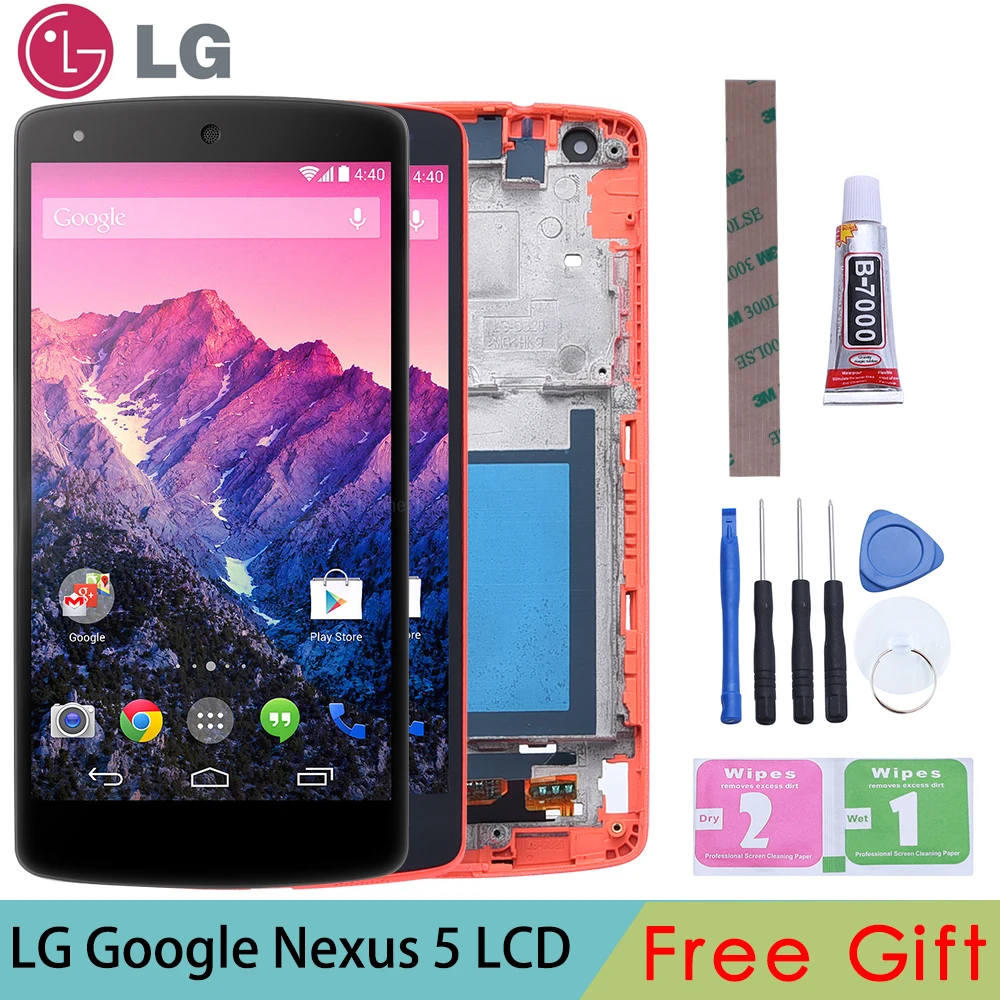 Оригинальный ЖК дисплей для LG Google Nexus 5 D820 D821 дигитайзер сенсорного экрана с