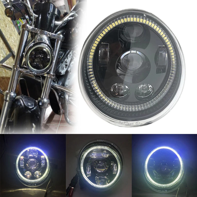 Новейшая светодиодная фара DOT E9 V с кольцом DRL для мотоцикла VROD VRod VRSCF VRSC |