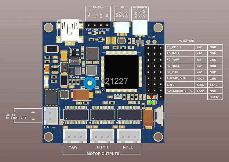 Iflight Ipower AlexMos 32-разрядный Расширенный BGC GM2804H-100T GM2804 бесщеточный двигатель с