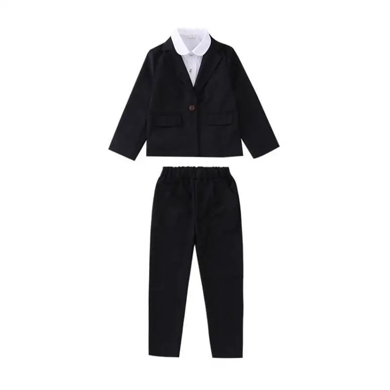 

2020 Spring Autumn Fashion Kids Formal Suit For Girls Slim Pant Suits For Teenagers 3PCS Blazer Shirt Pants Sets Solid Suit K243