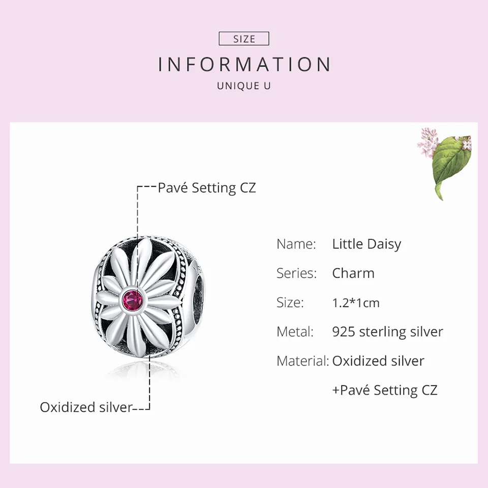 WOSTU New Little Daisy Beads 925 Sterling Silver Flower Charms Pendant Fit DIY Bracelet Necklace Lovely Jewelry Gift FIC1688 | Украшения и
